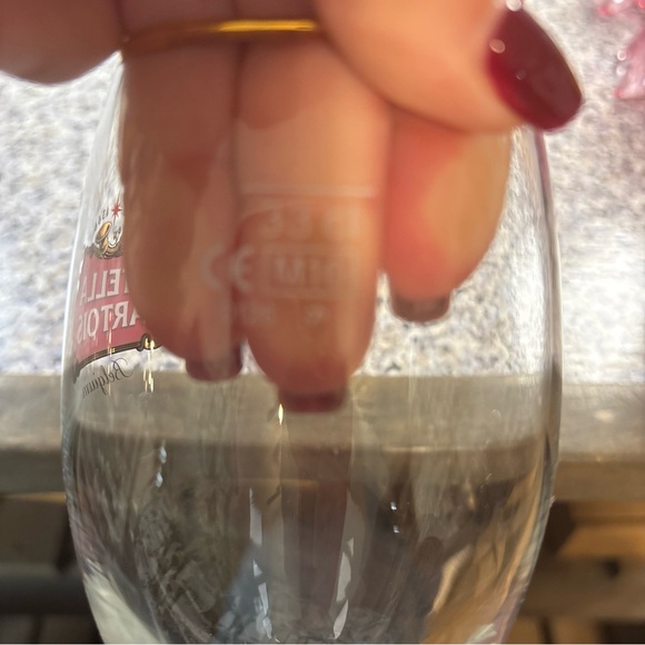 Stella Artois Chalice Beer Glasses Gold Rim 33cl Belgium Script Set Of 2 - Picture 2 of 4